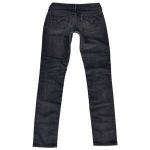 LEVI'S women's lowrise black faded slight curve skinny jeans, 28".
